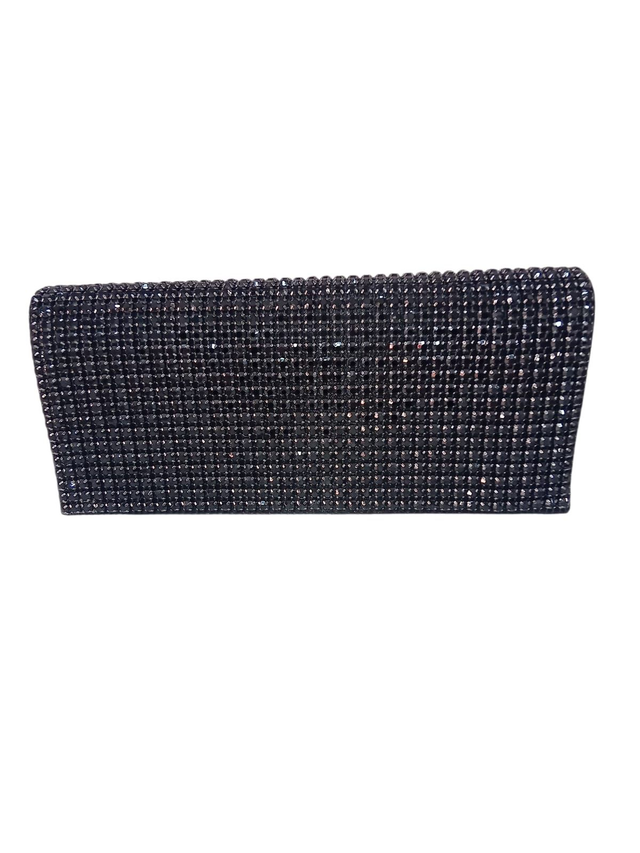 pochette da cerimonia strass nero
