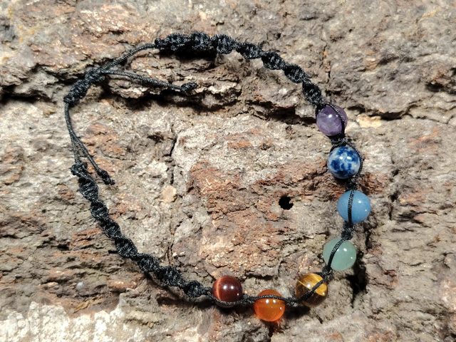 Bracelet macramé réglable chakra ref.D146