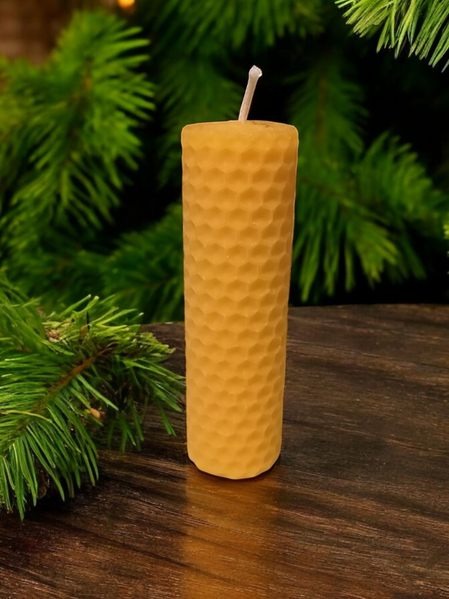 16 x Bienenwachskerze Waben-Kerze 9,5 x Ø 3 cm vom Imker, 100 % Bienenwachs