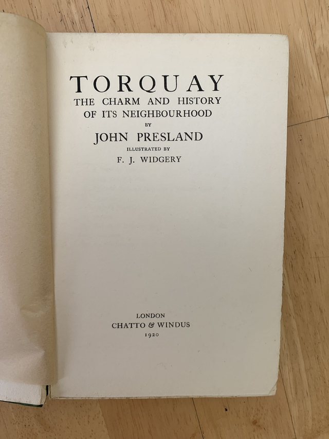 Torquay the Charm and History of Its Neighbourhood 1920 Devon