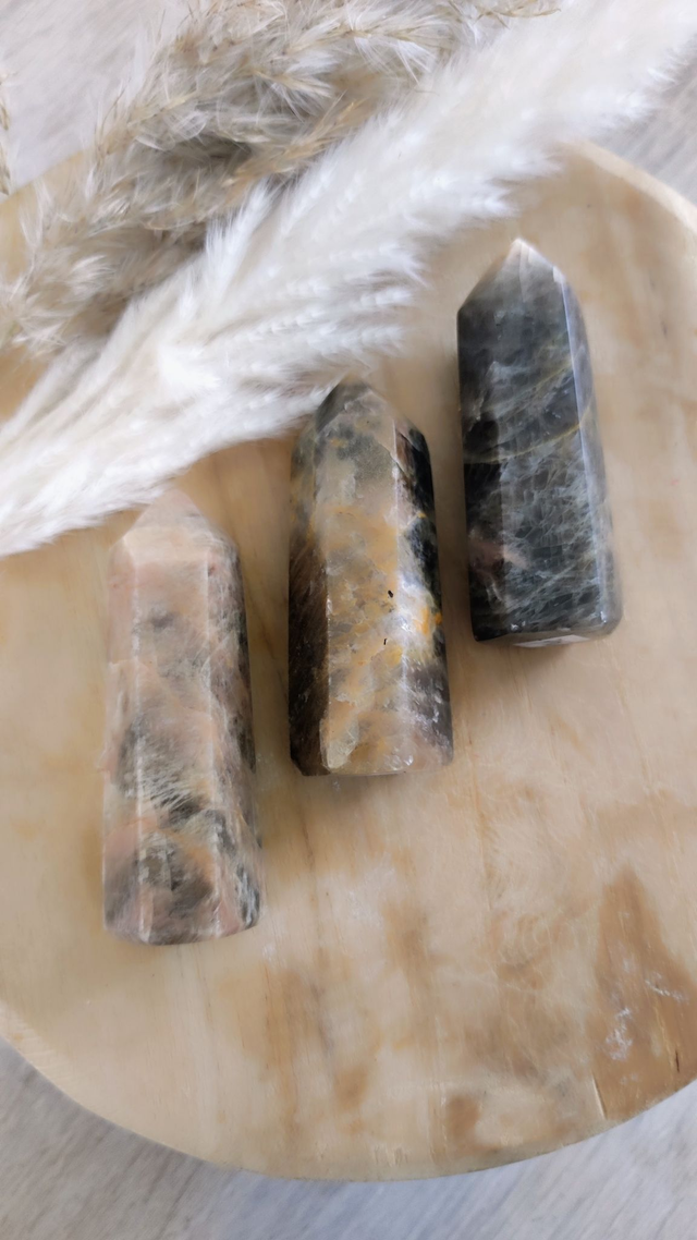 Pointe Pierre de Lune noire/orangée