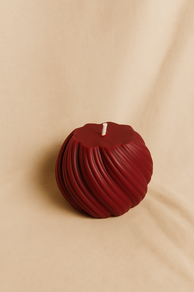 Bougie ronde ondulations