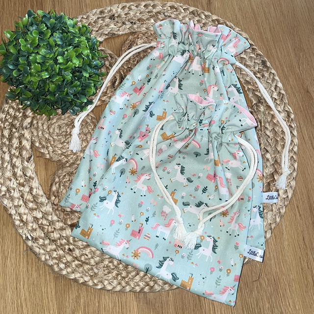 Pochon à cordon (lot de 2) LICORNE