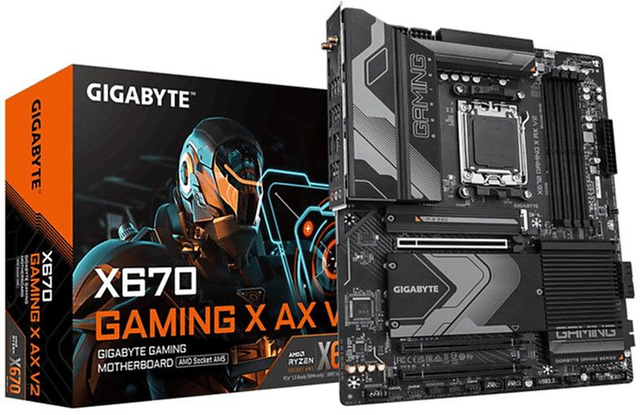 02.3.0004 – Scheda Madre Gigabyte X670 Gaming X AX – ATX high‑end nera con WiFi 6E per Ryzen 7000/8000/9000