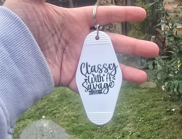 Sweet &amp; Savage Motel Keyring
