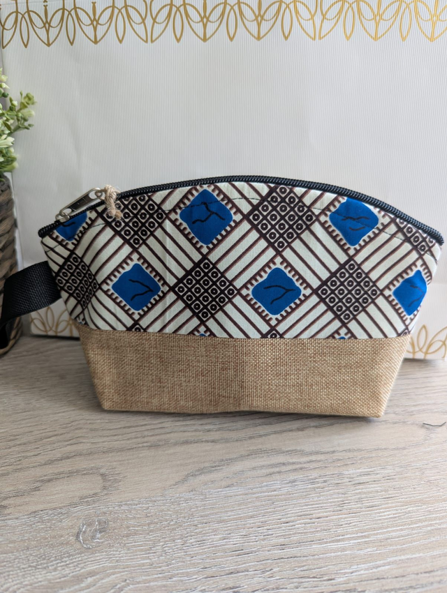 Lot de pochettes en wax et toile de jute