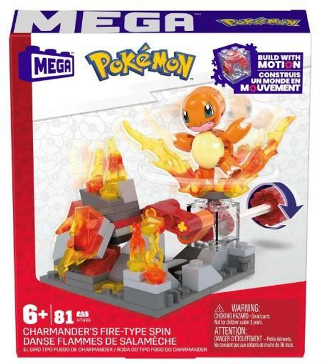 Pokemon: Charmander&#039;s Fire Type Spin Mega Construx