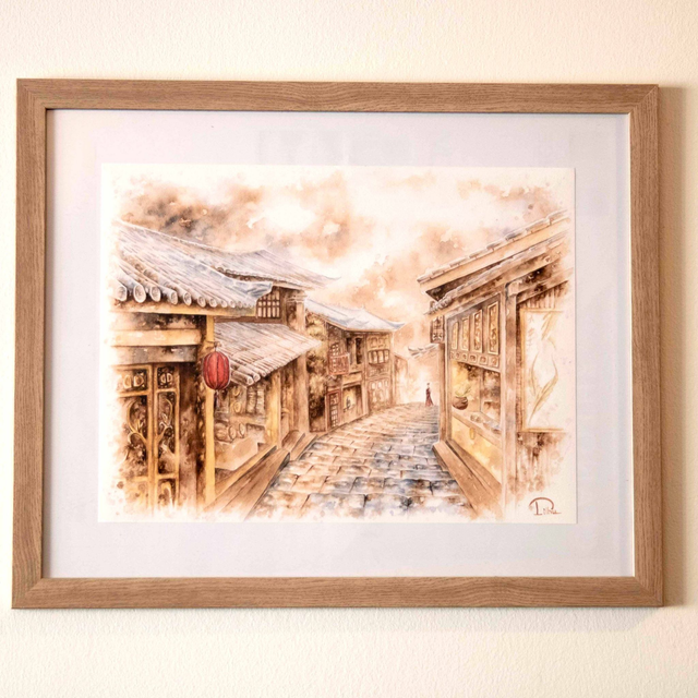 Tirage d'art A3 - Rue de la Cité aux Mille Arômes - Ed. limitée 