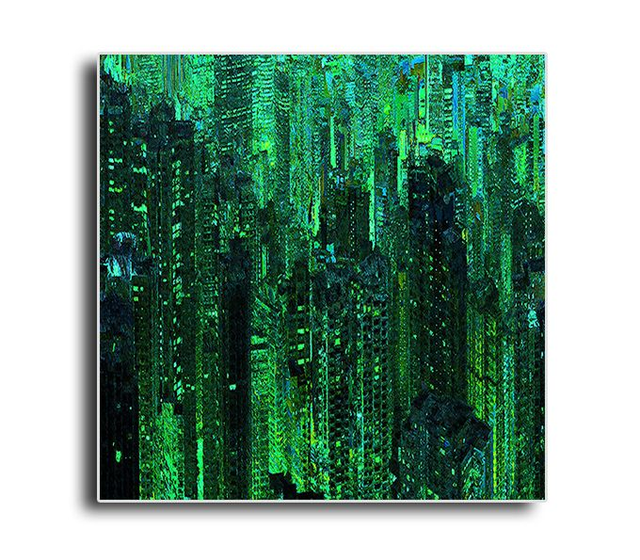  01 Urban - Some Human Order (Green/Blue), 2018.