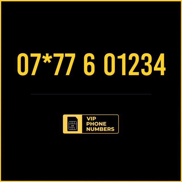 07*77 6 01234 - VIP Gold Phone Number 
