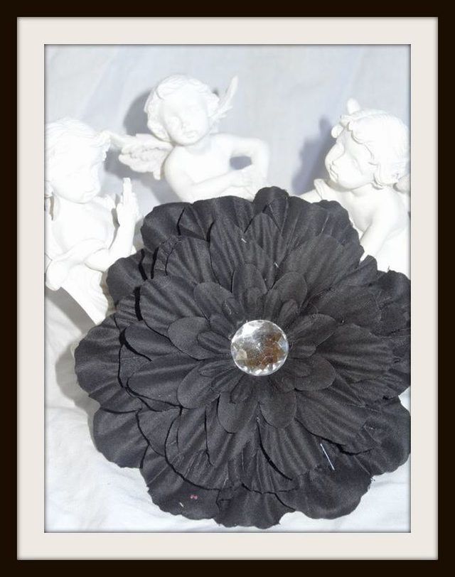 BARRETTE BÉBÉ/FILLE. PÉTUNIA noir