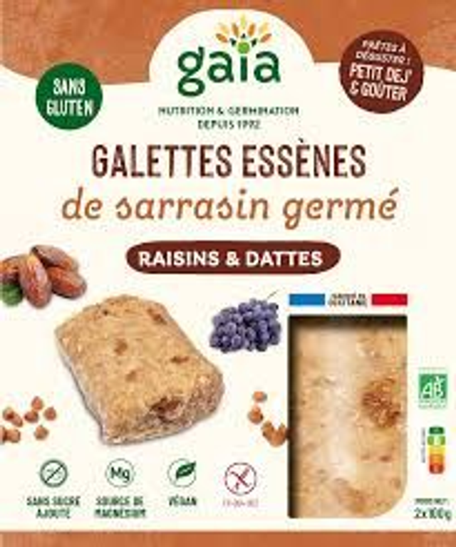 Galettes Essènes Sarrasin Dattes GAIA Bio | Encas Sain &amp; Sans Gluten