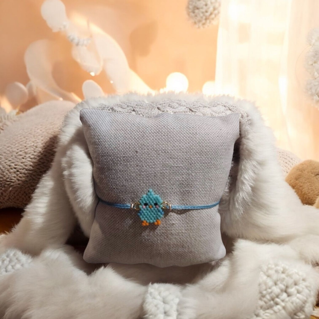 Bracelet enfant poussin bleu