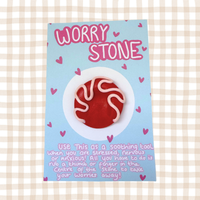 Pink Swirl Worry Stone