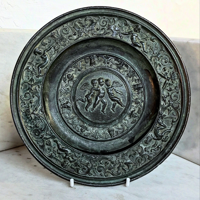 A 19th Century Victorian Grand Tour Bronze Plate 