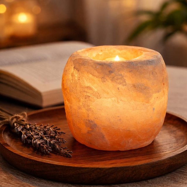 "Sel d'Himalaya" - Bougeoir 1 bougie 