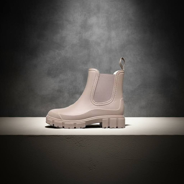 Waterproof Rain Boots - Beige