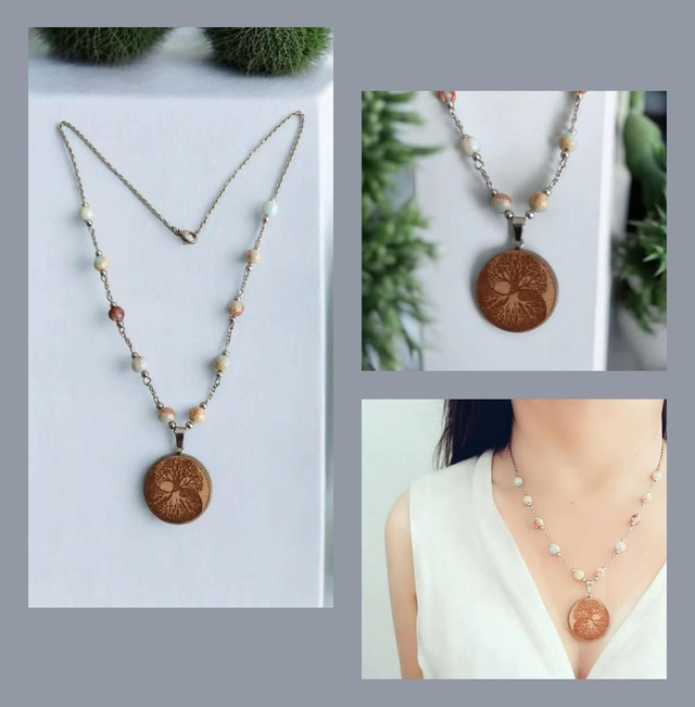 Collier Maîleen en Jaspe Aquaterra