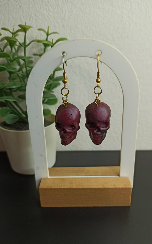 Boucle d&#039;oreille tête de mort (424)