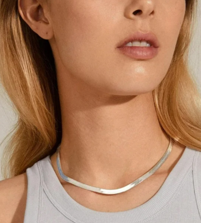 Stainless Steel Herringbone Necklace - 5mm