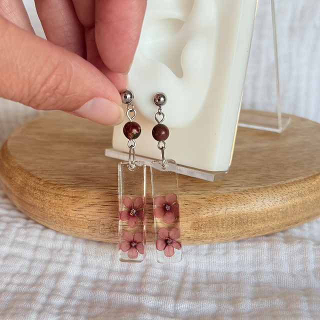Boucles d’oreilles Jaspe Picasso « Emma »