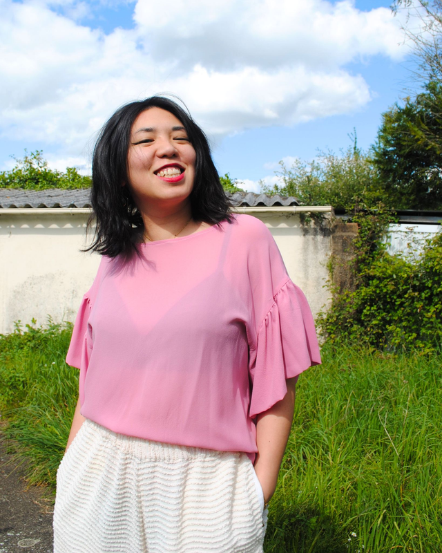 Top SOLENE Soie Rose S/M/L