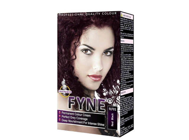 FYNE  Permanent Hair Dye for Women -(Red Black 9/01)