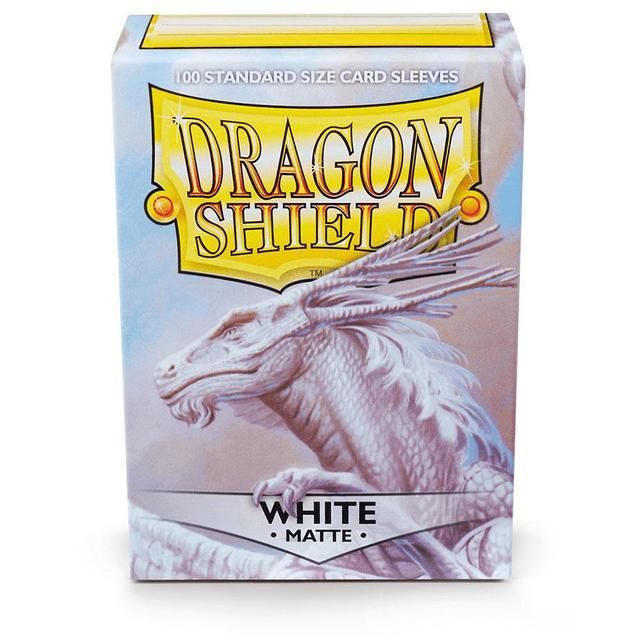 Dragon Shield 100 Standard Size Card Sleeves - Matte White