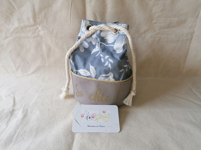 Pochon Rosie " So chic !"  Gris