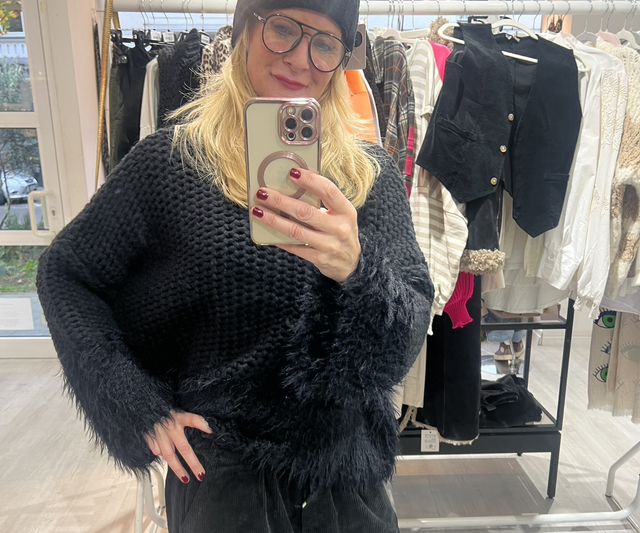 Pulli Strick schwarz