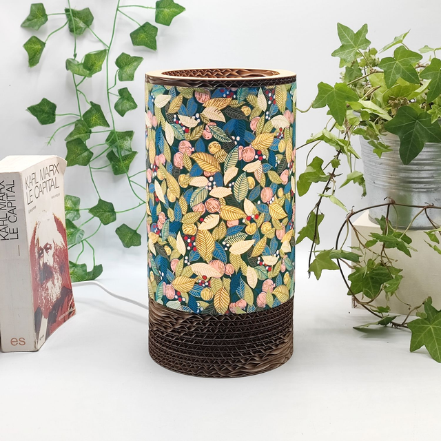 Feuilles &amp; baies &quot;rose et bleu&quot;