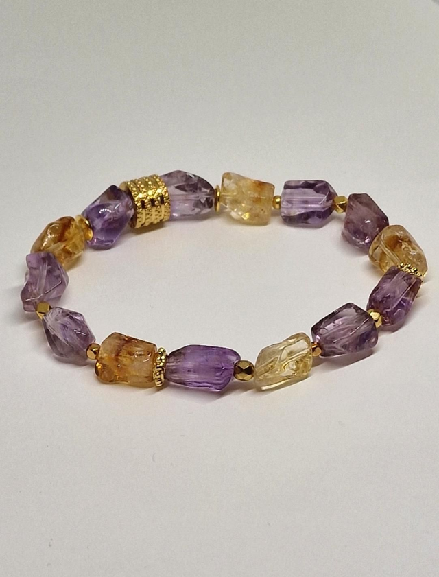 Bracelet Amétrine rectangle 8/10 mm