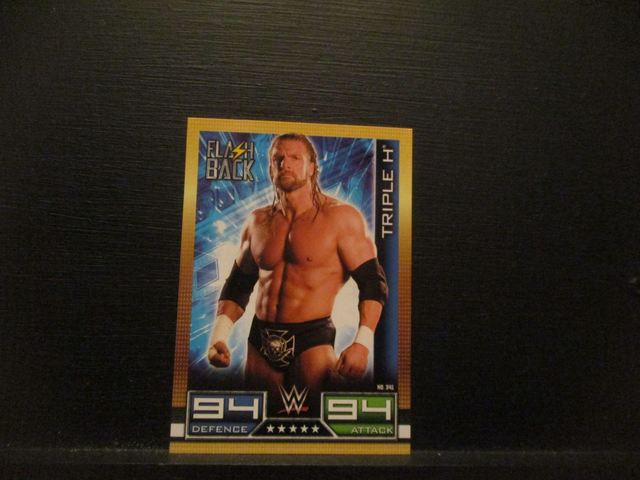 Triple H - Flash Back Slam Attax 10th Edition Original Trading Card #341