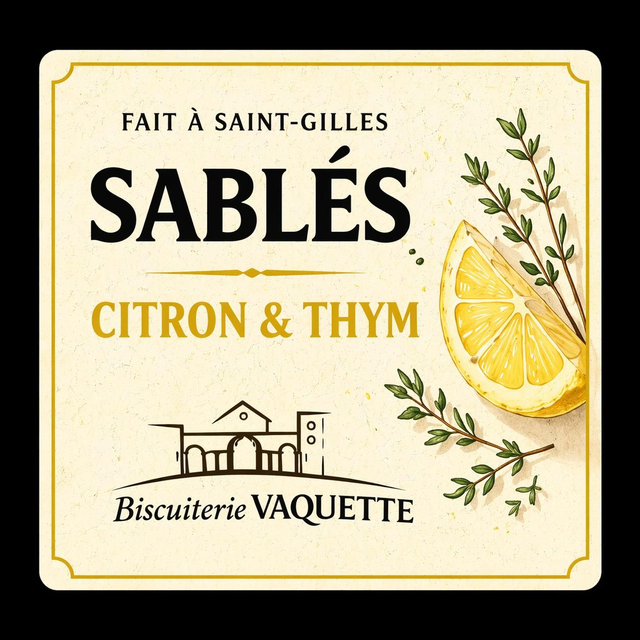 Sablé citron thym