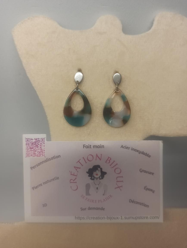 Boucle d'oreille ovale 