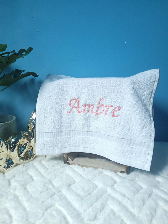 Serviette brodée Ambre