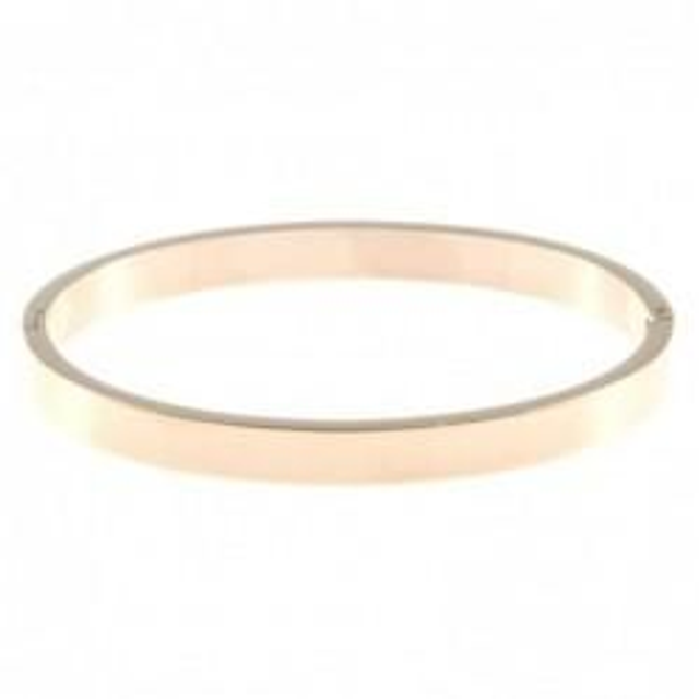 Bracciale donna rigido in acciaio rosato 