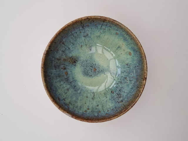 Breakfast Bowl in Speckled Green Ocean