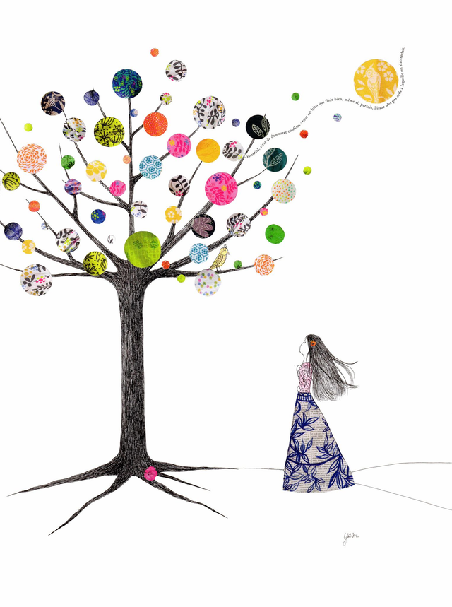 1 - L'arbre et l'oiseau - Illustration PRINT grand format 