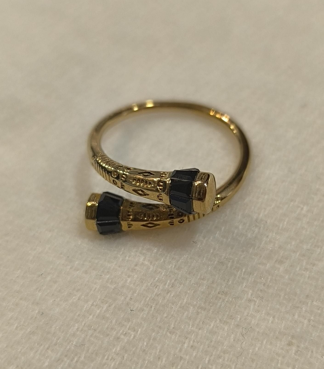 Bague vangovango cristal noir