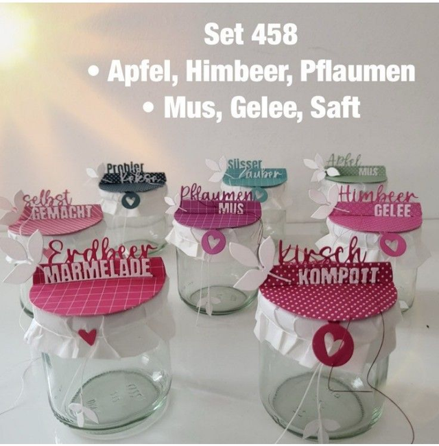Zusatzset Schriftstanzen ( Nr.458) / Obst /Gelee & Co Farbton-Design GmbH