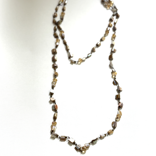 PerlmuttKette mit Kristallen