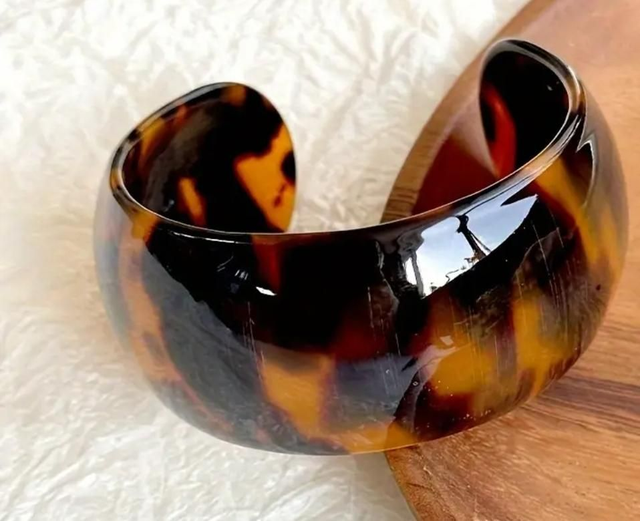 Bracelet Bohème - Manchette ouverte à imprimé Léopard