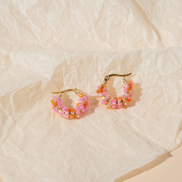 Helmirenkaat, 2,5cm, oranssi