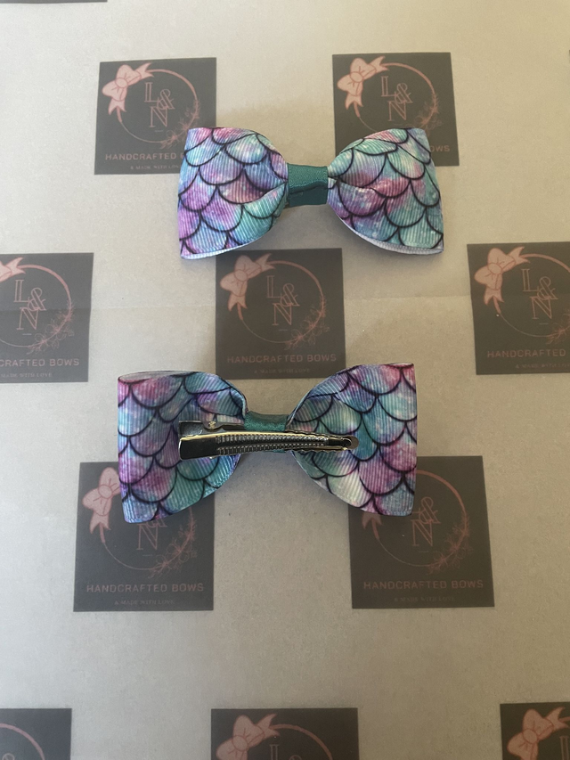 Mermaid Scales Ribbon Bow