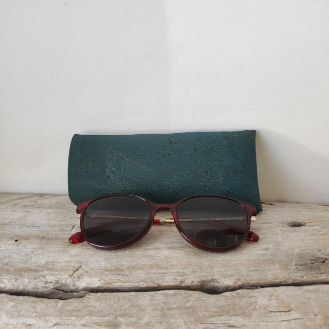 Pochette Lunettes Sun Liège Bleu