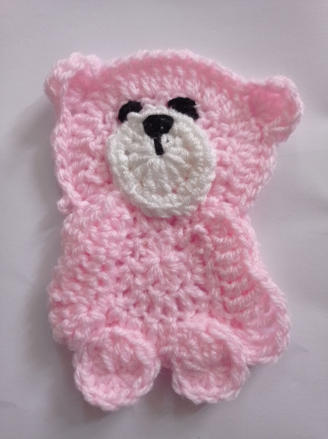 Pink Bear Applique