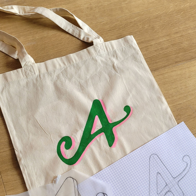 20/06 Brunch &amp; calligraphie tote bag calligraphié