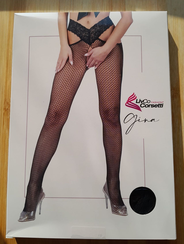 Collant résille ouvert "Gina"