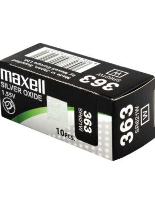 363 (SR621W) Maxell Watch Battery (Pack 10)